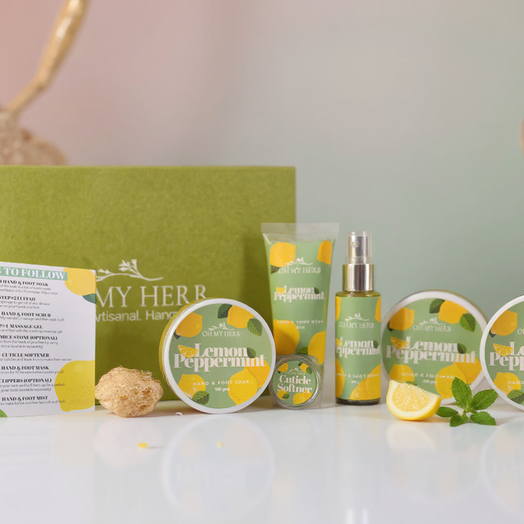 Lemon Peppermint Mani-Pedi Kit | Oh My Herb