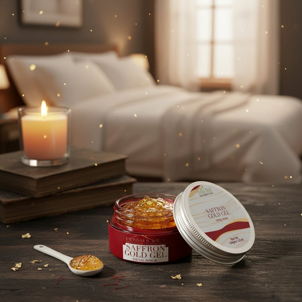 Saffron Gold Gel Facial Scrub
