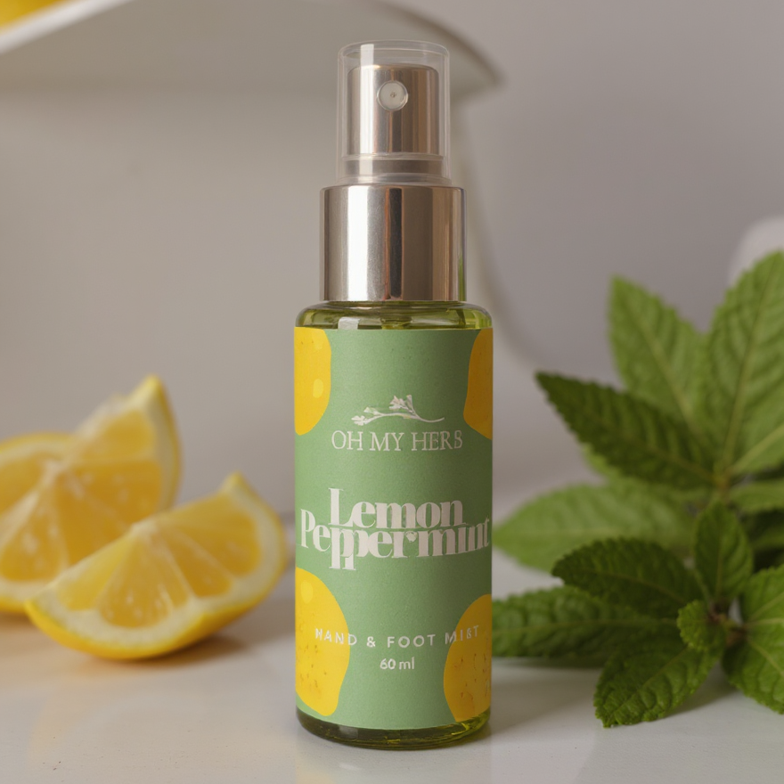 Lemon Peppermint Hand and Foot Mist | Oh My Herb