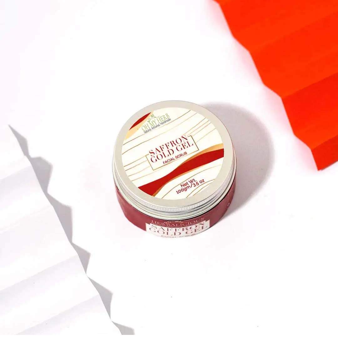 Saffron Gold Gel Facial Scrub